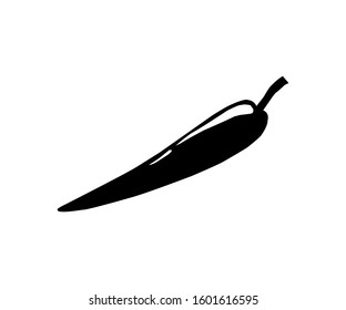chili pepper icon vector isolated on white