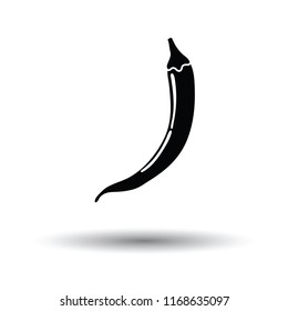 Chili pepper  icon. White background with shadow design. Vector illustration.