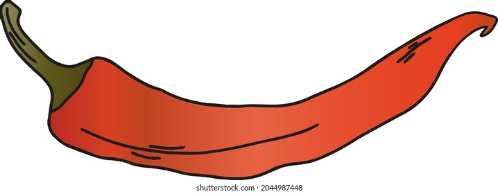 Chili Pepper, Chili Illustration Icon Food Spice