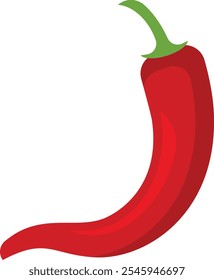 Chili Pepper, ilustração plana isolada em fundo transparente