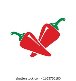 Chili pepper isolated on white. Vector hand drawn illustration