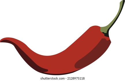 Chili pepper isolated on the white background