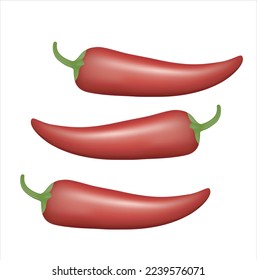 Chili pepper isolated on a white background. Fresh pepper