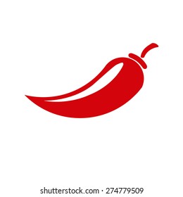  Chili pepper isolated on white background. Chili pepper Vector illustration. Chili pepper logo. Chili pepper icon vector.  Pepper icon.