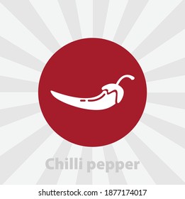 chili pepper isolated vector icon. vegetables design element
