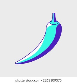 Chili pepper isometric vector icon illustration