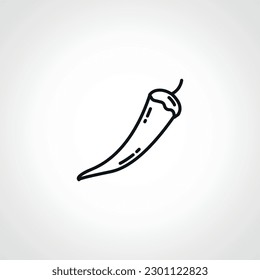 Chili pepper line icon, Chili pepper linear icon