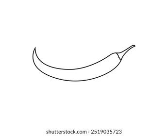 Chili pepper line icon, outline vector sign, linear pictogram isolated on white. Chili pepper outline and filled vector sign, Symbol, logo. Vector illustration isolated on a white background.