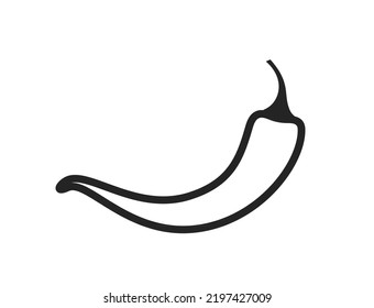 chili pepper line icon. spice and piquancy symbol. isolated vector image