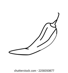 chili pepper line icon vector. chili pepper sign. isolated contour symbol black illustration