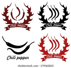 Chili Pepper. Logo. EPS 10. Vector illustration