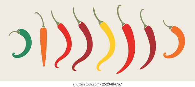 Chili pepper logo. Isolated chili pepper  on vintage background