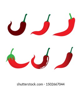 Chili pepper logo template. Spicy vegetables vector design. Food illustration
