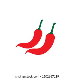 Chili pepper logo template. Spicy vegetables vector design. Food illustration
