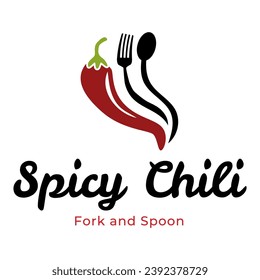 Chili Pfeffer Logo Vorlage. Gewürzgemüse, Vektordesign. Lebensmittelgrafik auf weißem Hintergrund
