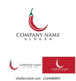 Chili pepper logo vector icon illustration design template