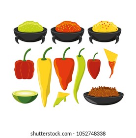 chili pepper mexican traditional food 
