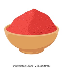 chili pepper powder in bowl icon