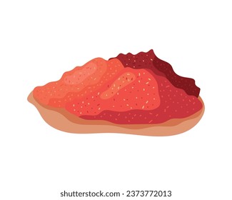 chili pepper powder illustration vector isolated