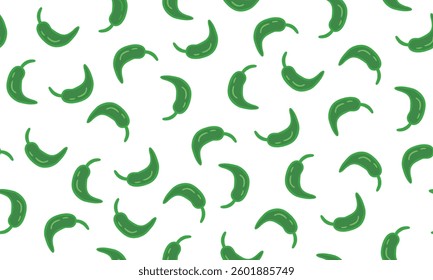 chili pepper seamless pattern. hand drawn chili pepper background. suitable for wrapping paper or packaging design.