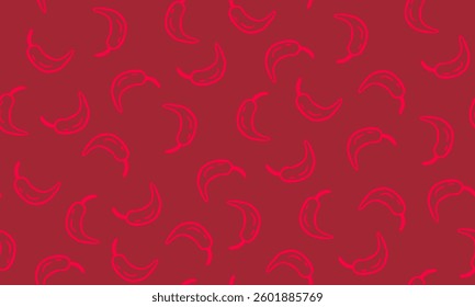 chili pepper seamless pattern. hand drawn chili pepper background. suitable for wrapping paper or packaging design.
