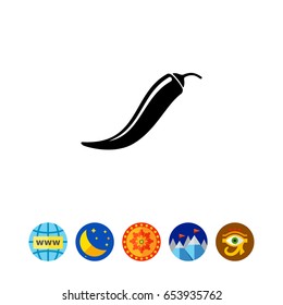 Chili pepper simple icon