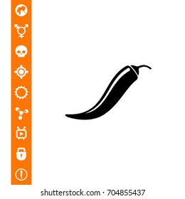 Chili pepper simple icon