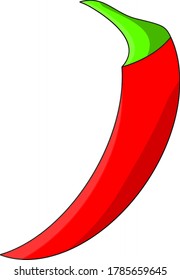 Chili pepper, simple red and green food