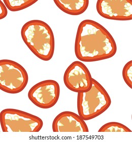 Chili Pepper Slices Seamless Pattern 