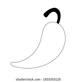 chili pepper spice ingredient isolated design icon vector illustration line style