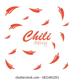 Chili pepper spicy background vector