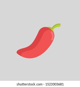 chili pepper spicy in flat vector illustration design