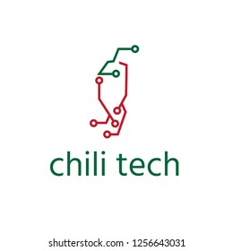 chili pepper technology element vector design template
