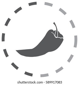 Chili pepper vector icon