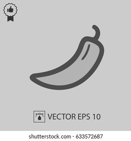Chili pepper vector icon eps 10.