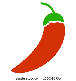 Chili Pepper vector icon. Illustration style is a flat iconic symbol.