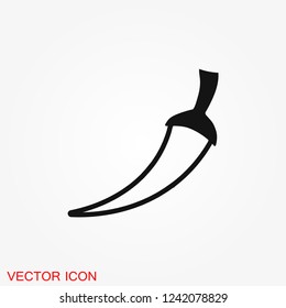 Chili pepper vector icon, logo illustration on background, pepper icon