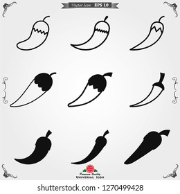 Chili pepper vector icon, logo illustration on background, pepper icon