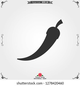 Chili pepper vector icon, logo illustration on background, pepper icon