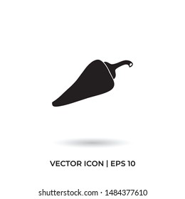 Chili pepper vector icon in modern design style for web site and mobile app