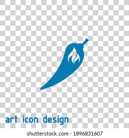 chili pepper vector icon on an abstract background