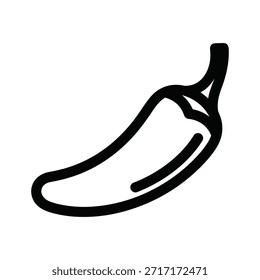 Chili pimenta vetor ilustração apresenta ingrediente picante para tempero. Comida quente para cozinha asiática e pratos. Ícone ou impressão de alimento vetorial. Capsicum frutescens