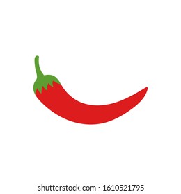 Chili pepper vector illustration, isolated on white background. Red Hot chili background design vector.