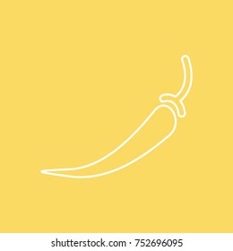 chili pepper vector line icon. eps-10