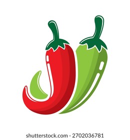 Chilischoten Vektor Logo Design