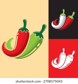 Chili pepper vector logo design