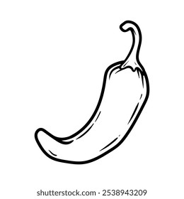 chili peppers drawing coloring line art style sketch classic vintage design