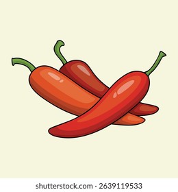 Chili Peppers Illustration for Culinary and Food-Related Designs