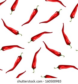 Chili peppers seamless pattern