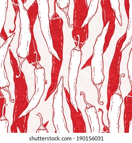 Chili peppers seamless pattern